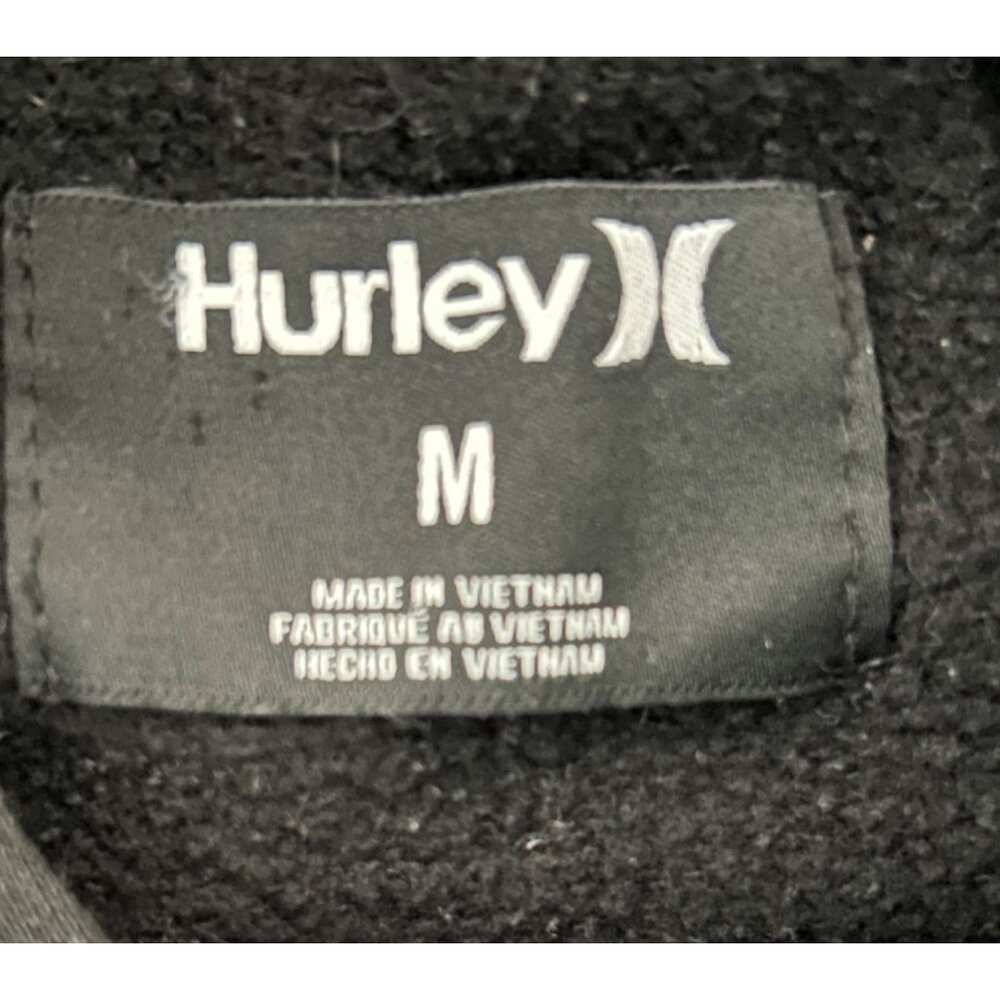 Black Hurley pullover Hoodie Kids Medium Kangaroo pocket Sz M - Picture 7 of 8